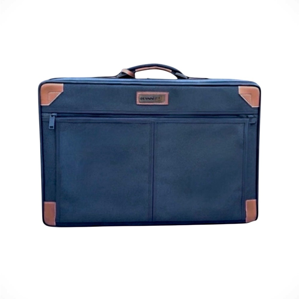 Vintage Pan American Airlines Luggage Green Canvas Suitcase 1970’s